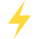 Table lightning bolt icon.